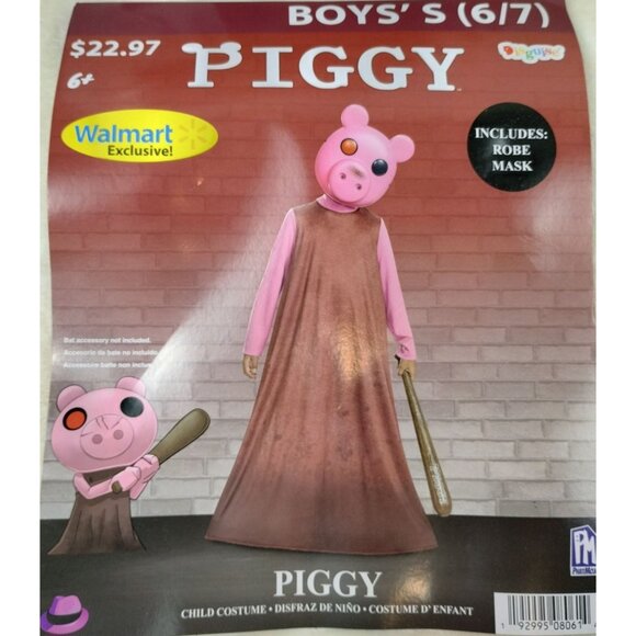 Boys 6 to 7 Five Nights at Freddys Piggy Robe and Mask Set Halloween Costume - Picture 1 of 9